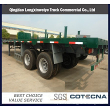 Cimc High Quality 02 Axles Flat Bed Container Semi-Trailer